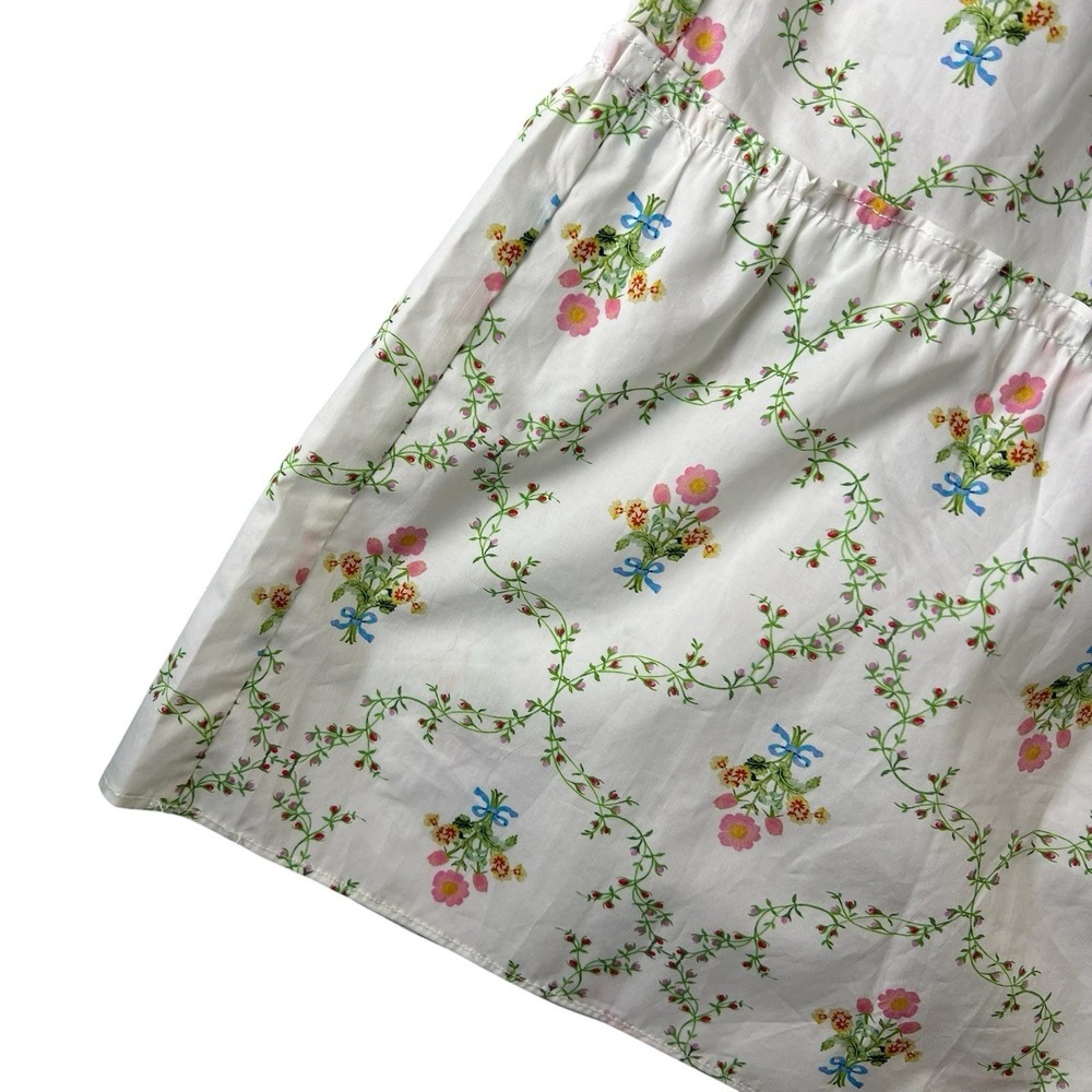 Hill House Home Ellie Nap Dress Pastel Trellis Floral Maxi Size S NWT Cotton - Picture 9 of 10